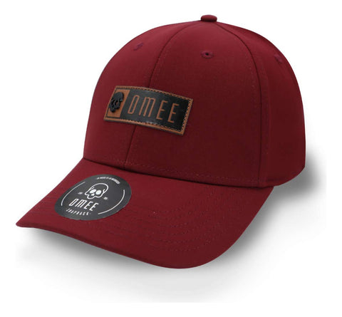 Gorra Omee Parche Burgundy Vino Unitalla