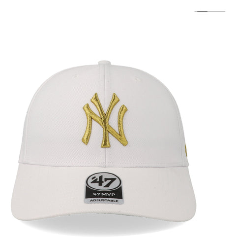 Gorra '47 MLB Yankees Metallic MVP Blanco Unitalla