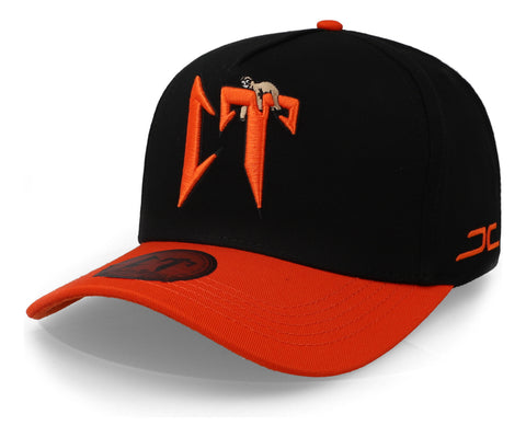 Gorra Jc Hats Corridos Tumbados Negro Con Naranja Unitalla