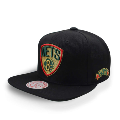 Gorra Mitchell & Ness NBA Nets Logo Negro Unitalla