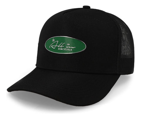 Gorra All In Chrome Trucker Negro Con Verde Unitalla