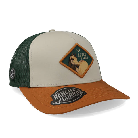 Gorra Ranch & Corral Equus Bayo Natural/Café Unitalla