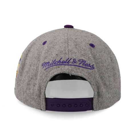 Gorra Mitchell & Ness NBA Melton Patch Snap Lakers Gris Uni