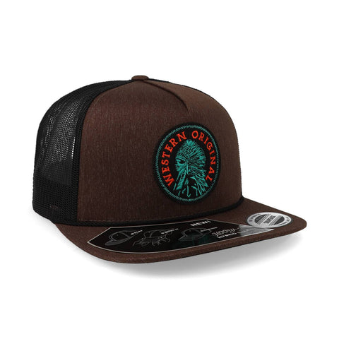 Gorra Hooey Quanah 5 Panel Trucker With Logo Cafe Unitalla