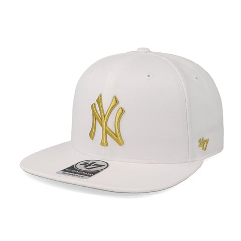 Gorra '47 MLB Yankees No Shot Metallic Captain Blanco