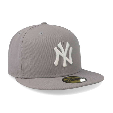 Gorra New Era 59 Fifty MLB Yankees Basic Gris/Blanco