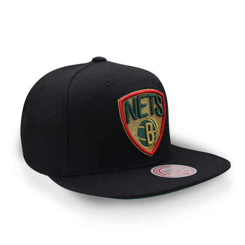 Gorra Mitchell & Ness NBA Nets Logo Negro Unitalla