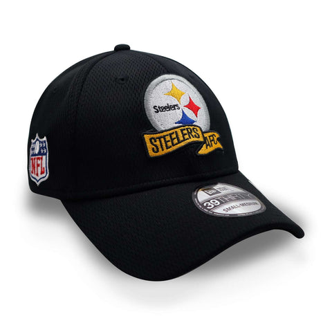 Gorra New Era 39 Thirty NFL Steelers Sideline Coach Negro