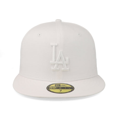 Gorra New Era 59 Fifty MLB Dodgers Basic Blanco Cerrada