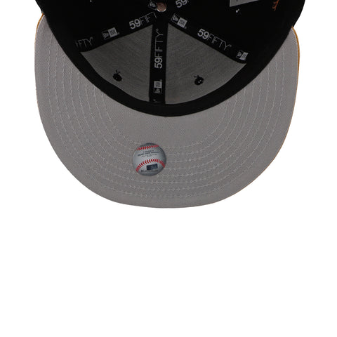 Gorra New Era 59 Fifty MLB Padres Floral Vine Café Cerrado