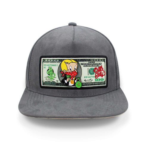 Gorra Cash Only Ricky Dolla Suede Snap Gris Unitalla