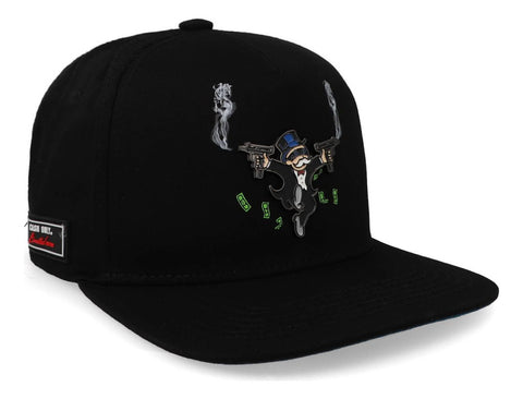 Gorra Cash Only 23 Plata O Plomo Monopoly Negro Unitalla