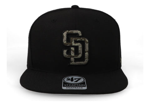 Gorra '47 MLB Padres Camfill Captain Negro Unitalla