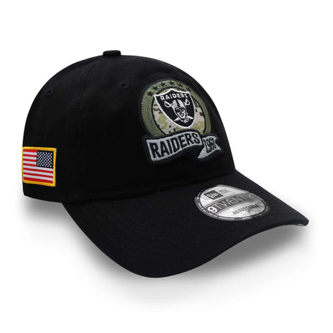 Gorra New Era 9 Twenty NFL Raiders Salute Service 22 Negro