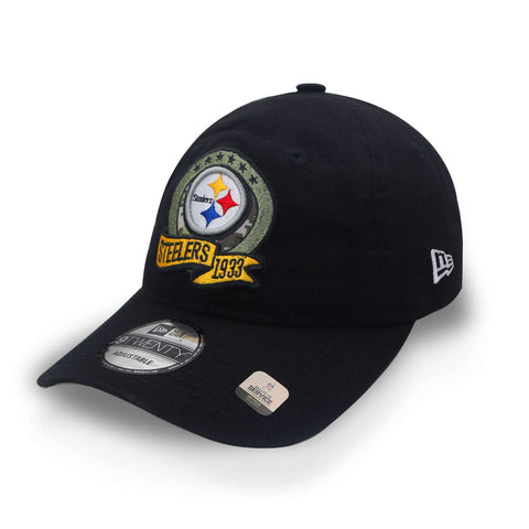 Gorra New Era 9 Twenty NFL Steelers Salute Service 22 Negro Unitalla