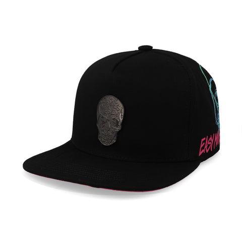 Gorra Cash Only 23 Skull Negro & Purpura Unitalla