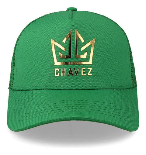 Gorra All In Chavez Golden Verde Trucker Unitalla