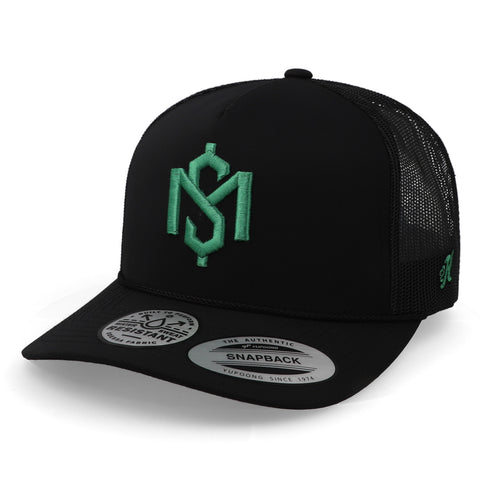 Gorra Hooey Shad Mayfield 5-Panel Trucker Negro/Verde