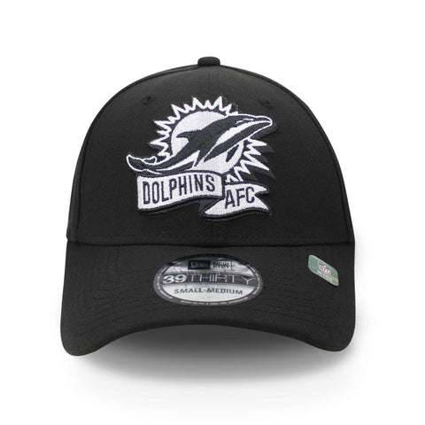 Gorra New Era 39 Thirty NFL Dolphins Sideline Negro Cerrada