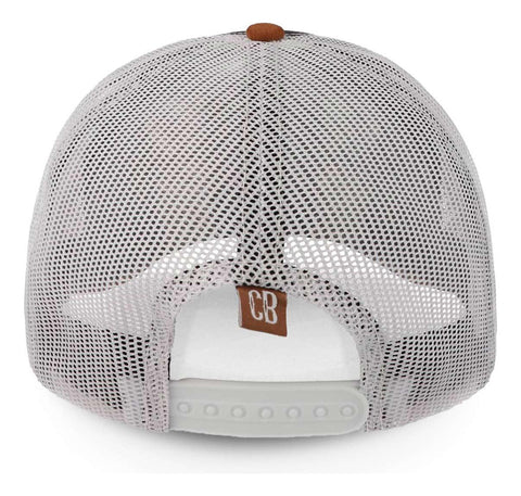 Gorra Cara Blanca Cb07 Cow Visor Suede Trucker Gris Unitalla