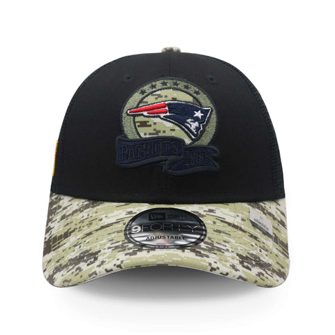 Gorra New Era 9 Forty NFL Patriots Salute Service 22 Negro