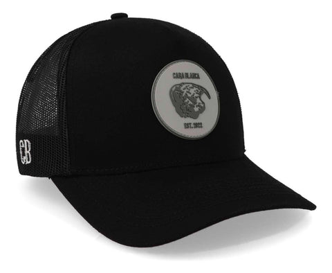 Gorra Cara Blanca Cb05 Silicon Wht Trucker Negro Unitalla