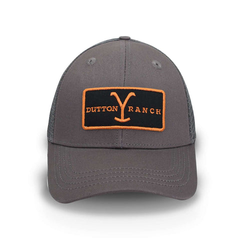 Gorra Yellowstone Dutton Ranch Patch Trucker Gris Unitalla