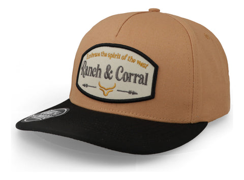 Gorra Ranch & Corral Retro 08 Rco08 Beige/negro Unitalla