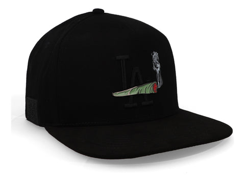 Gorra Cash Only Los Angeles Smoke Porro In Black Plana 1026