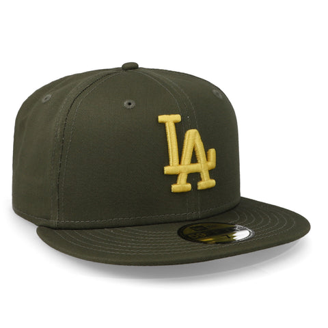 Gorra New Era 59 Fifty MLB Dodgers League Essential Verde Cerrado