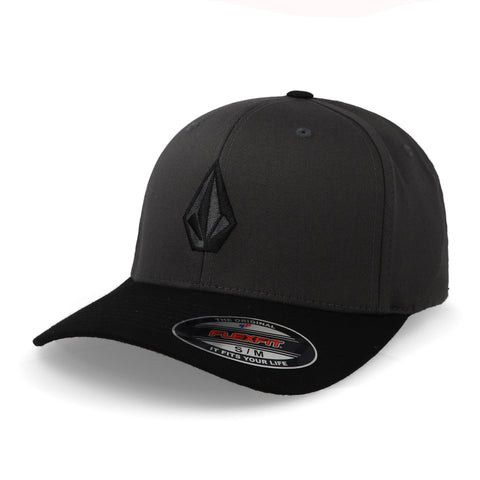 Gorra Volcom D5512320 Full Stone Flex Wht Negra Cerrada