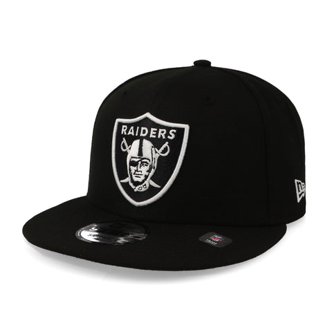 Gorra New Era 9Fifty NFL Raiders Black and White Negro