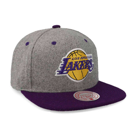 Gorra Mitchell & Ness NBA Melton Patch Snap Lakers Gris Uni