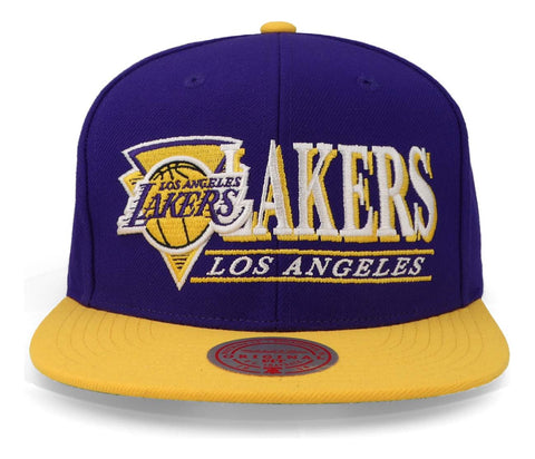 Gorra Mitchell & Ness NBA Lakers Morado/Amarillo Unitalla