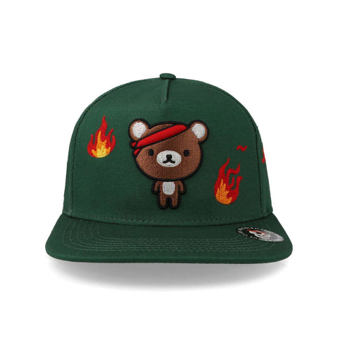 Gorra Problematic Chiquete Oso Snapback Verde Unitalla