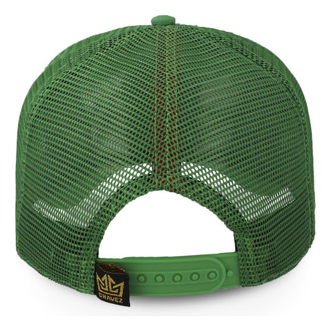 Gorra All In Chavez Golden Verde Trucker Unitalla