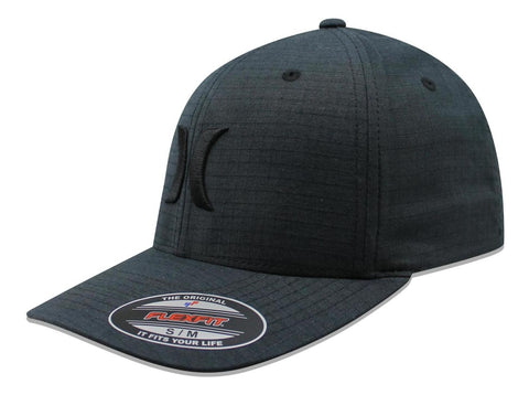 Gorra Hurley Flex Fit Black Textures Gris Oscuro