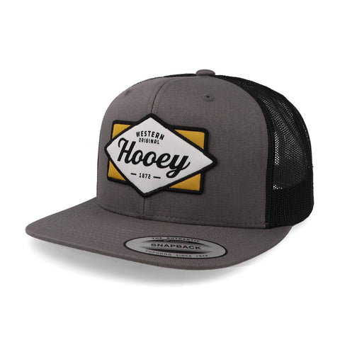 Gorra Hooey Diamond 6 Panel Trucker With Patch Gris Unitalla