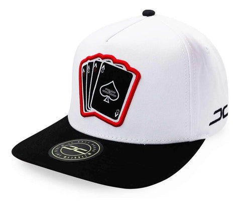 Gorra Jc Hats Poker 1354 Blanco Unitalla