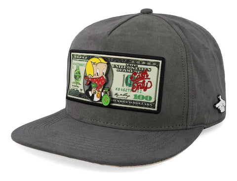 Gorra Cash Only Ricky Dolla 23 Gamuza Gris Unitalla