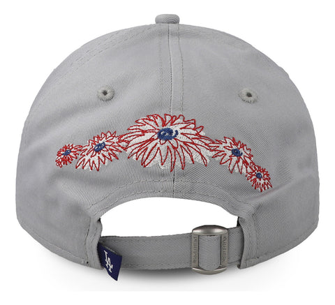 Gorra New Era 9 Forty MLB Dodgers Flower Icon Gris Unitalla