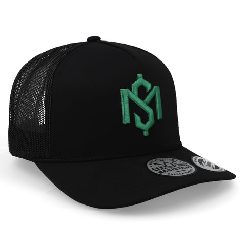 Gorra Hooey Shad Mayfield 5-Panel Trucker Negro/Verde