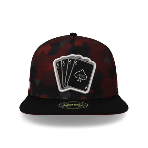 Gorra Jc Hats Hats Poker 1694 Camo Vino Unitalla