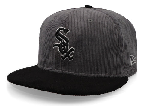 Gorra New Era 59 Fifty MLB White Sox Cord Gris Cerrada