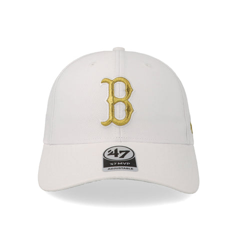 Gorra '47 MLB Red Sox Metallic MVP Blanco Unitalla