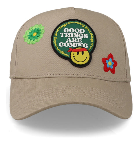 Gorra Problematic Chiquete Good Things Curva Beige Unitalla