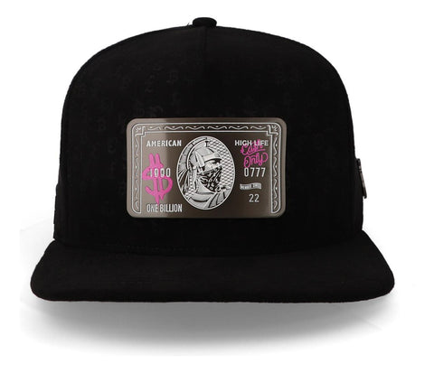 Gorra Cash Only Amex Pink Full Print Negro Unitalla
