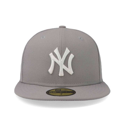 Gorra New Era 59 Fifty MLB Yankees Basic Gris/Blanco
