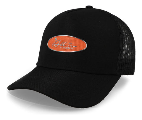 Gorra All In Chrome Trucker Negro Con Naranja Unitalla
