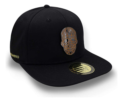 Gorra Malandro Brown Skull Plate Negro Unitalla